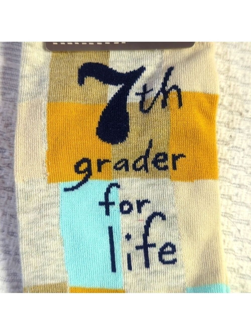 Socks--Men's Socks 7th Grader for Life Blue Q